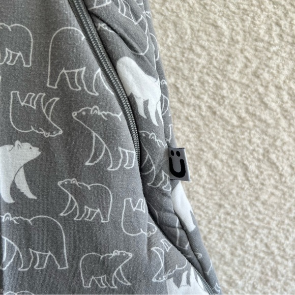 Gunamuna Baby Sleepsack Bamboo Wearable Blanket Gray Polar Bear Size 3-9 Months - Picture 5 of 10